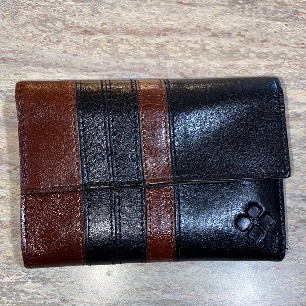 Patricia Nash Black and Brown Leather Wallet - Picture 2 of 12